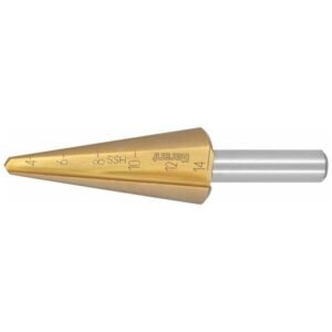 Mũi khoan tấm và ống côn chính xác với rãnh xoắn ốc HSS, TiAlN, Đường kính cắt DC: 3-14mm