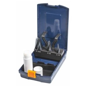 Bộ mũi khoan côn tấm và ống chính xác với rãnh xoắn ốc HSS, TiAlN, Đường kính cắt ⌀ DC: 3-30,5mm